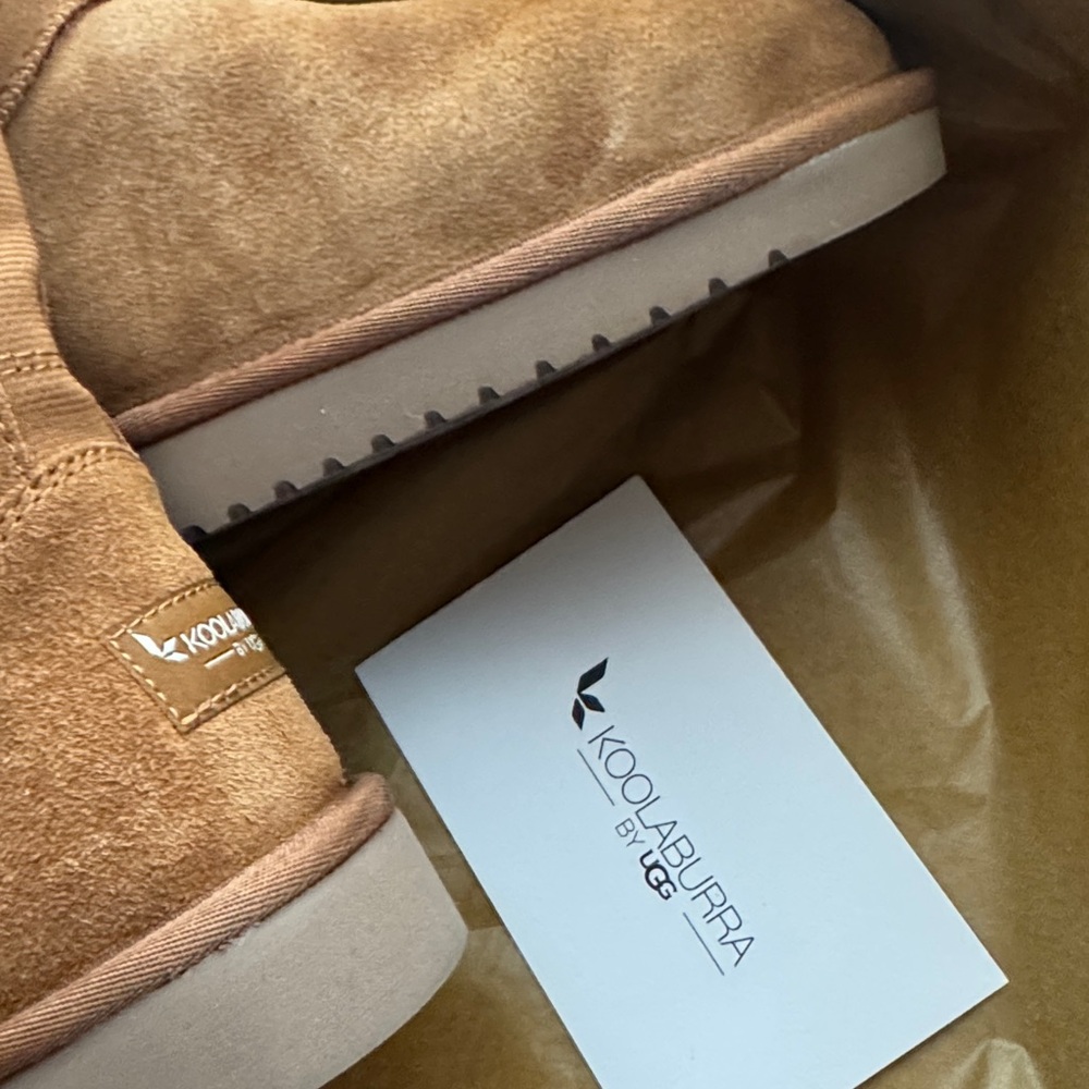Koolaburra Chestnut Suede Mid-Calf Winter Boot - Picture 4 of 7